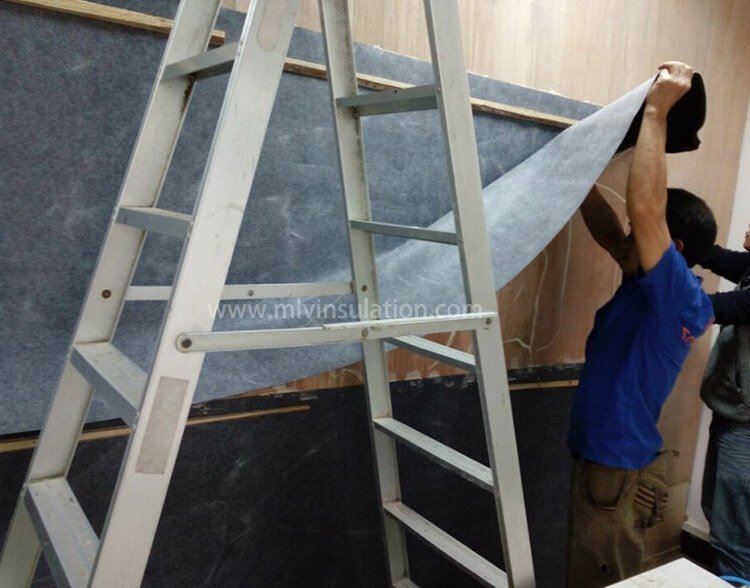 Mass Loaded Vinyl on Wall Mass Loaded Vinyl Over Drywall Size 1x5m 1x10m Roll